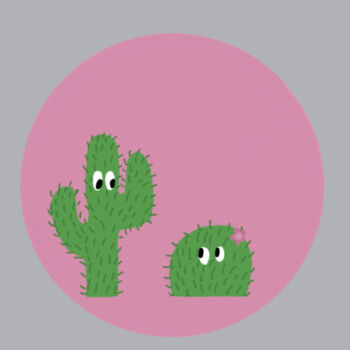 Cacti Print - Womens Crew Neck Design