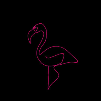 Flamingo Print - Womens Crew Neck Design