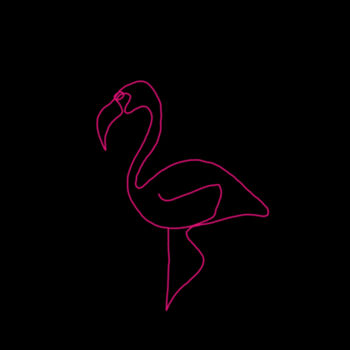 Flamingo Print - Womens T-shirt Design