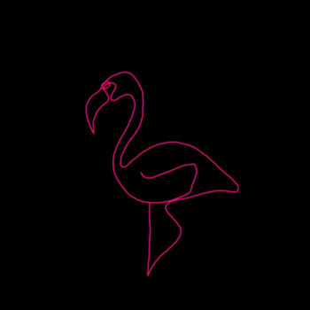 Flamingo Print - Womens Longsleeve Tee Design