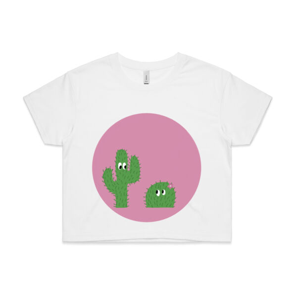 Cacti Print - Womens Crop Tee Thumbnail