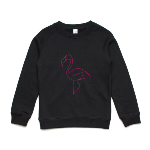 Flamingo Print - Kids Crew Neck Thumbnail