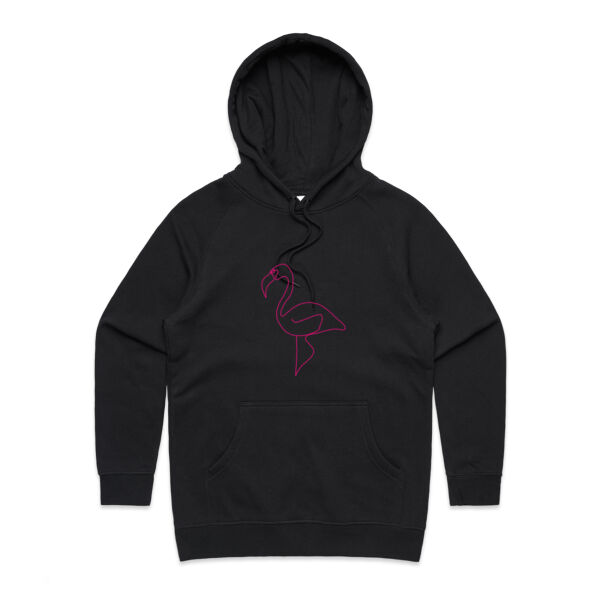 Flamingo Print - Womens Hoodie  Thumbnail