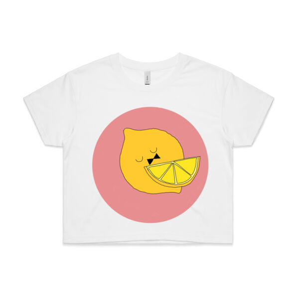 Lemon Print - Womens Crop Tee Thumbnail