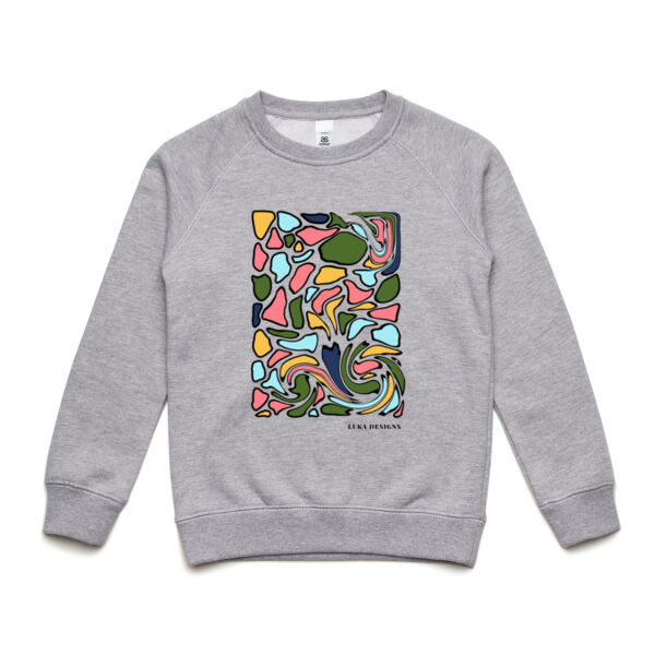 Fragments print - Kids Crew Neck Thumbnail