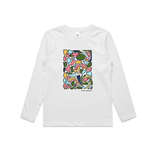 Fragments Print - Kids Longsleeve T-shirt Thumbnail