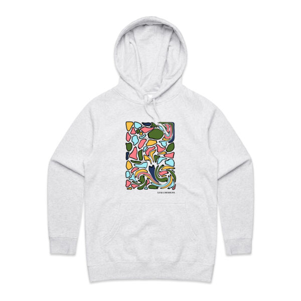 Fragments Print - Womens Hoodie Thumbnail