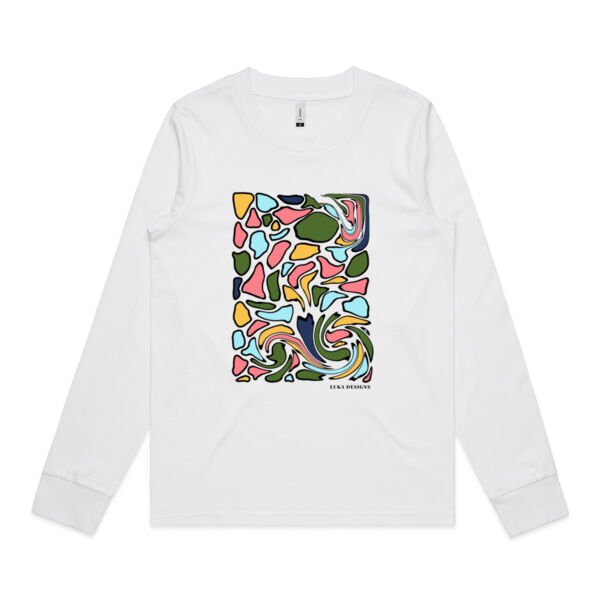 Fragments Print - Womens Longsleeve Tee Thumbnail