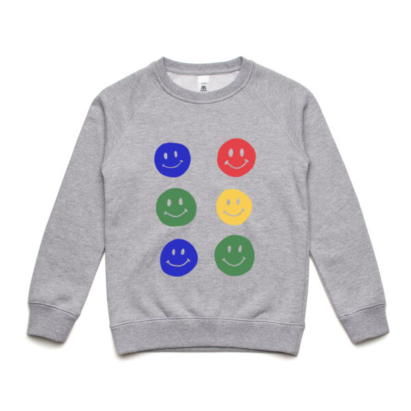 Smilie Print - Kids Crew Neck Thumbnail