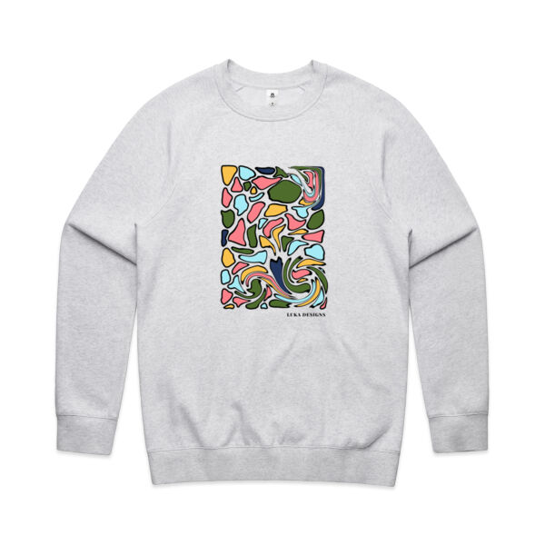 Fragments Print - Mens Crew Neck Thumbnail